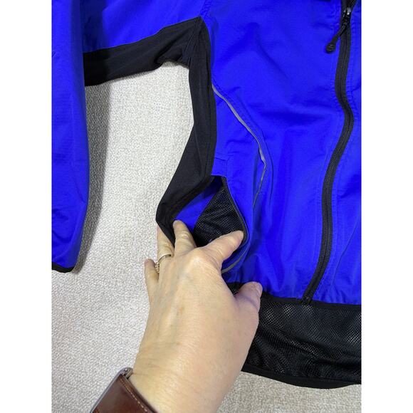 Zorrel Women Medium Black Blue Zip Front Sleeve Lightweight Cycling Bike Jacket - Picture 7 of 8